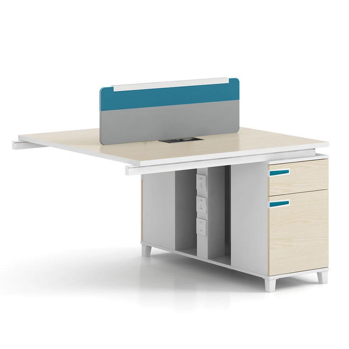 Stance Relay 2-Staff Workstation w/ Filing Cabinet