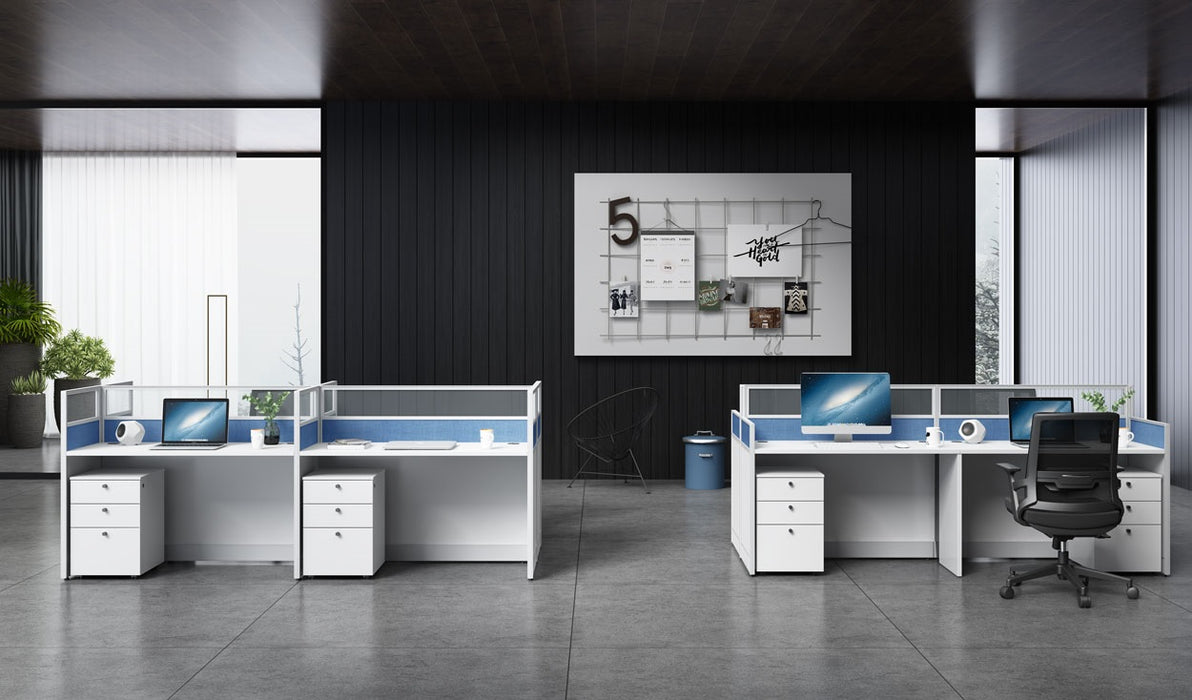 Stance Hub 4-staff Standard Office Workstation Cubicle w/ Desk