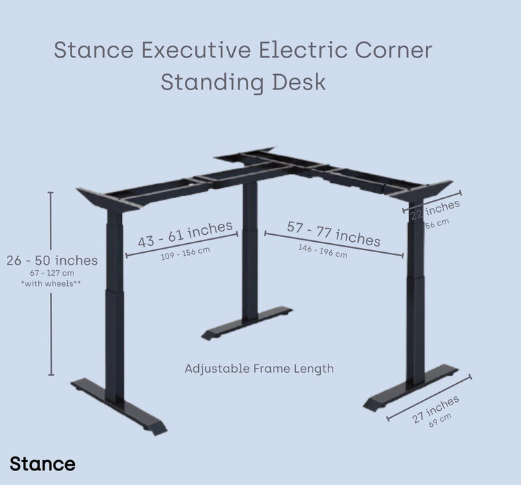 Stance Executive Manually Height-Adjustable Standing Desk