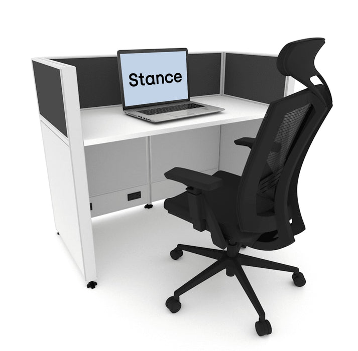 Stance Port Premium Office Cubicle & Workstation w/ Desk