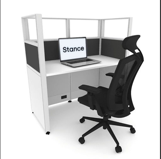 Stance Port Premium Office Cubicle & Workstation w/ Desk