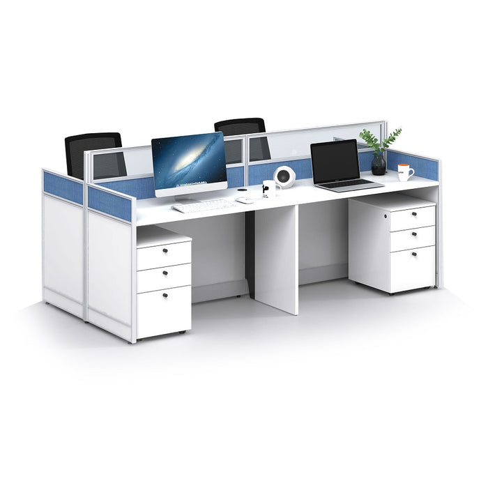 Stance Hub 4-staff Standard Office Workstation Cubicle w/ Desk
