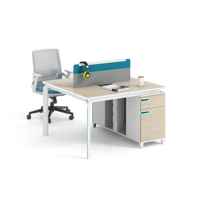 Stance Relay 2-Staff Workstation w/ Filing Cabinet